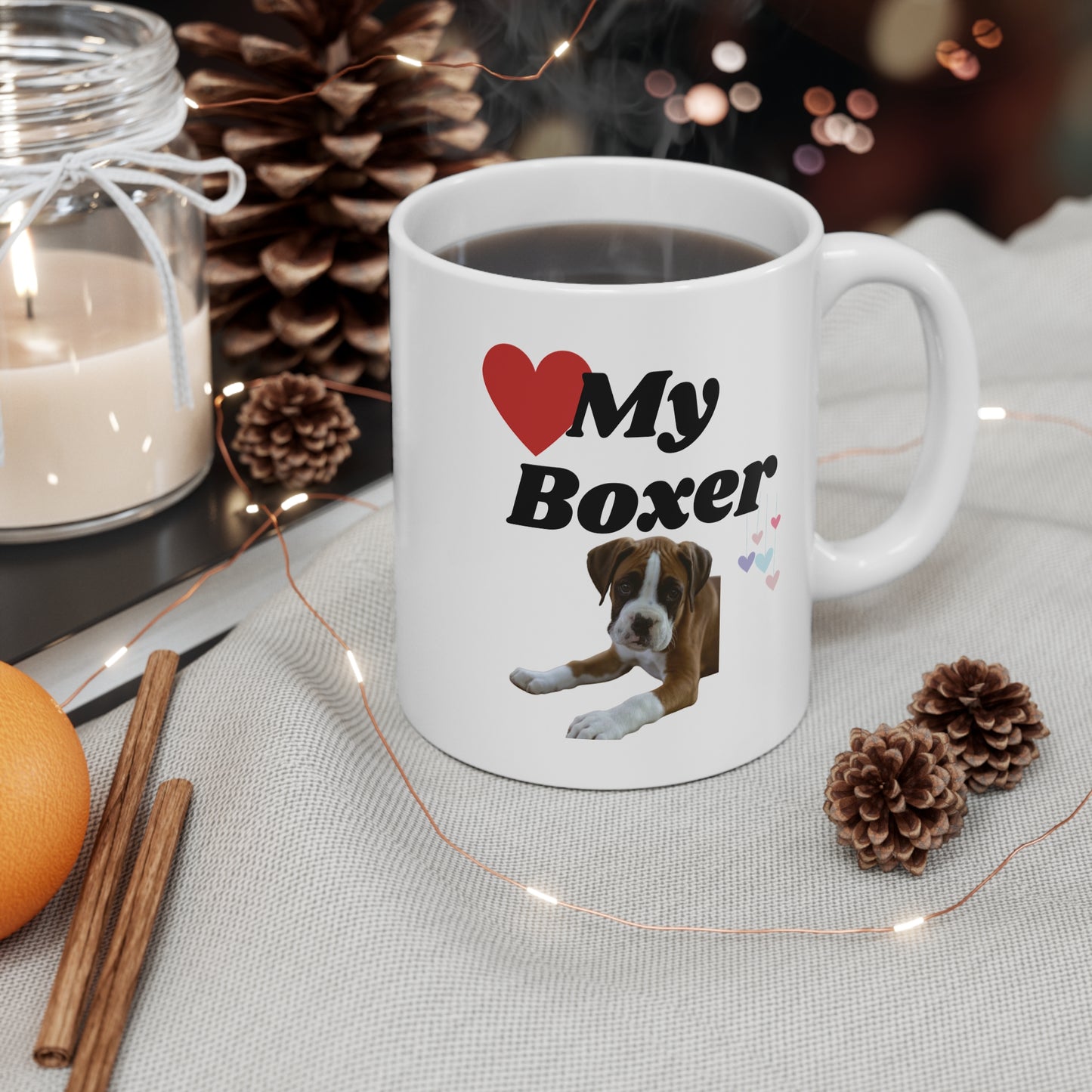 Coffee Mug 11oz "Love My Boxer"