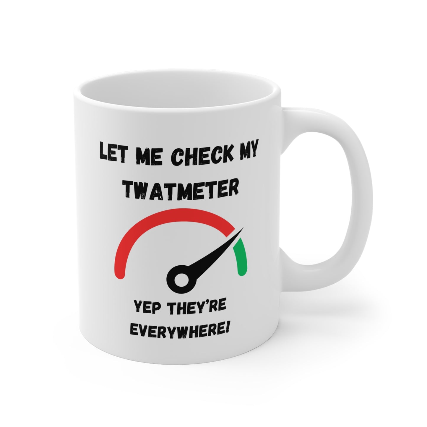 Coffee Mug 11 Oz "Let Me Check My Twatmeter"