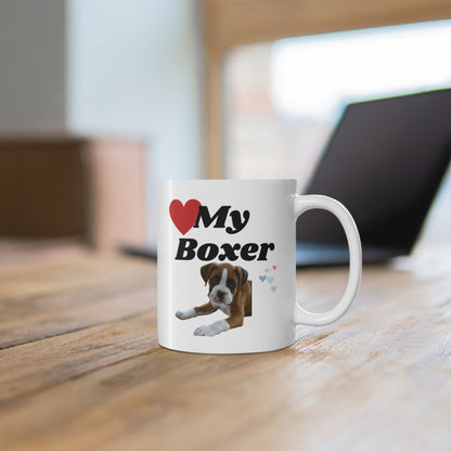 Coffee Mug 11oz "Love My Boxer"